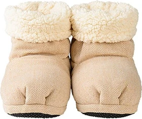 Warmies Slippies Boots Comfort Fußwärmer beige
