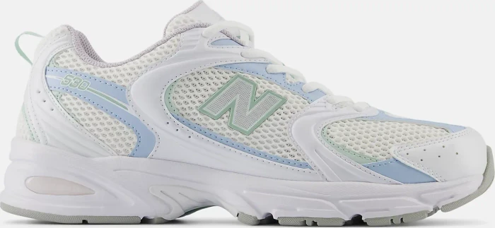 New Balance 530 white/light chrome blue/clay ash