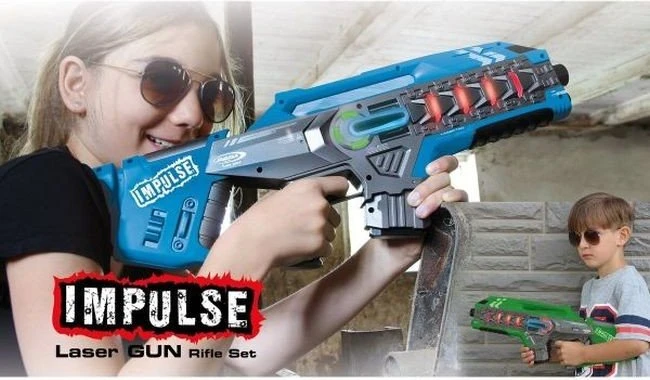 Jamara Impulse Laser Gun Rifle Set blau/grün
