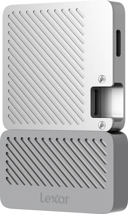 Lexar Professional Go Portable SSD with Hub (SL400), silber, 2TB, USB-C 3.2