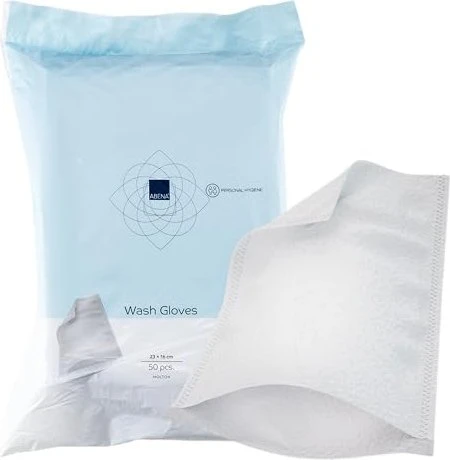 Abena Molton Waschhandschuhe, 50 Stück