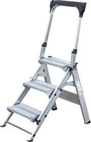 Günzburger Steigtechnik Aluminium Trittleiter, 4 Stufen