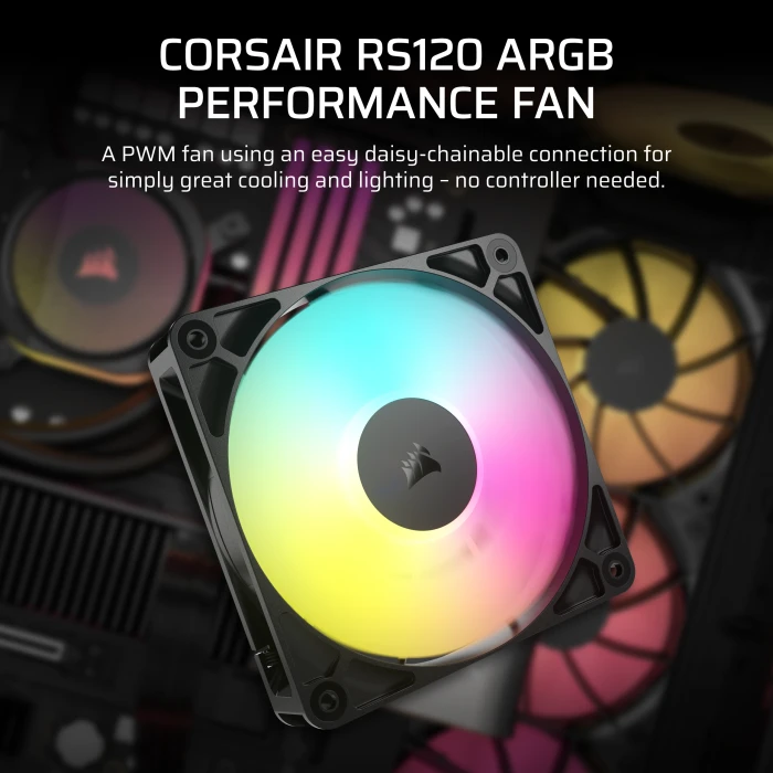 Corsair RS Series RS120 ARGB, schwarz, 120mm