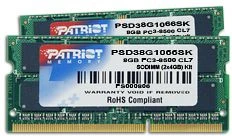 Patriot SO-DIMM 8GB Kit, DDR3-1066, CL7