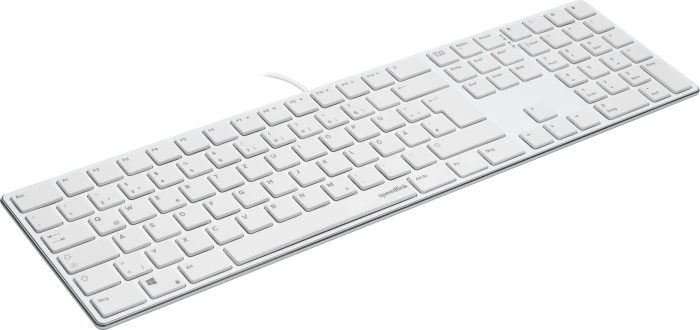 Speedlink Riva Slim Metal Scissor Keyboard, weiß, USB, DE