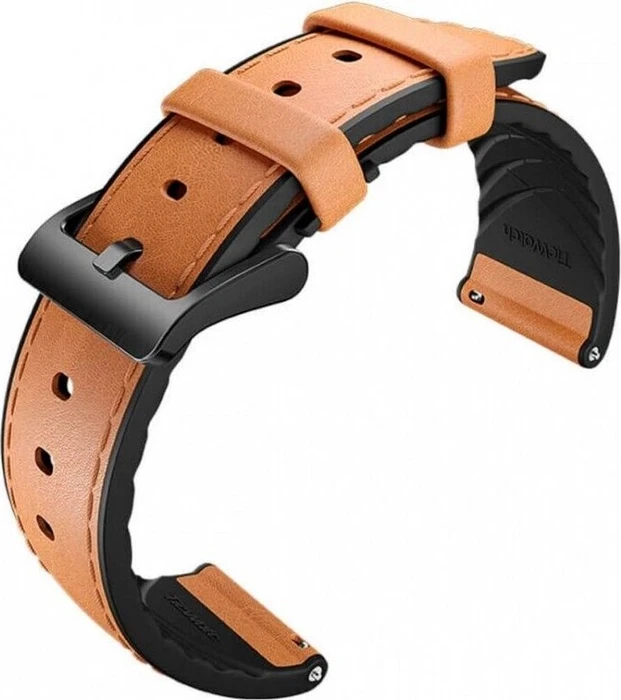 Mobvoi 22mm Standard Hybrid Leather Watch Strap schwarz/braun