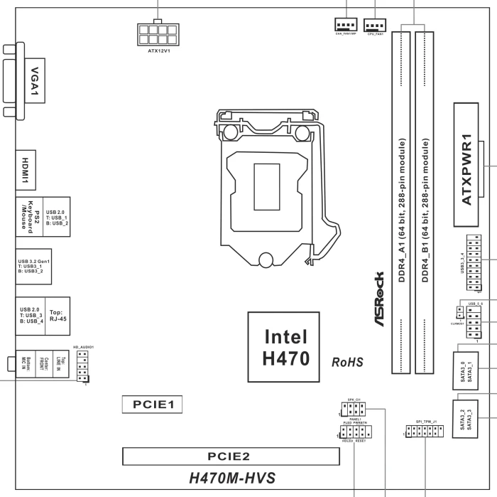 ASRock H470M-HVS R2.0 (Intel 1200)