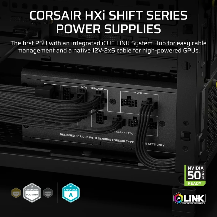 Corsair HXi SHIFT Series HX1500i SHIFT 1500W, ATX 3.1