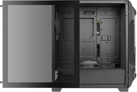 Antec Dark League Dark Fleet DF600 Flux, Glasfenster