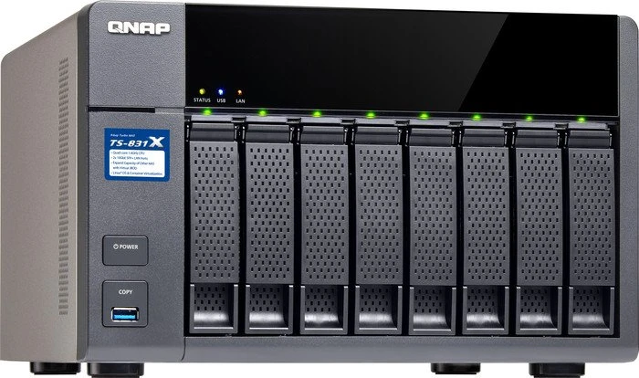 QNAP Turbo Station TS-831X-8G, 8GB RAM, 2x SFP+ 10Gb/s, 2x RJ-45 1000Base-T