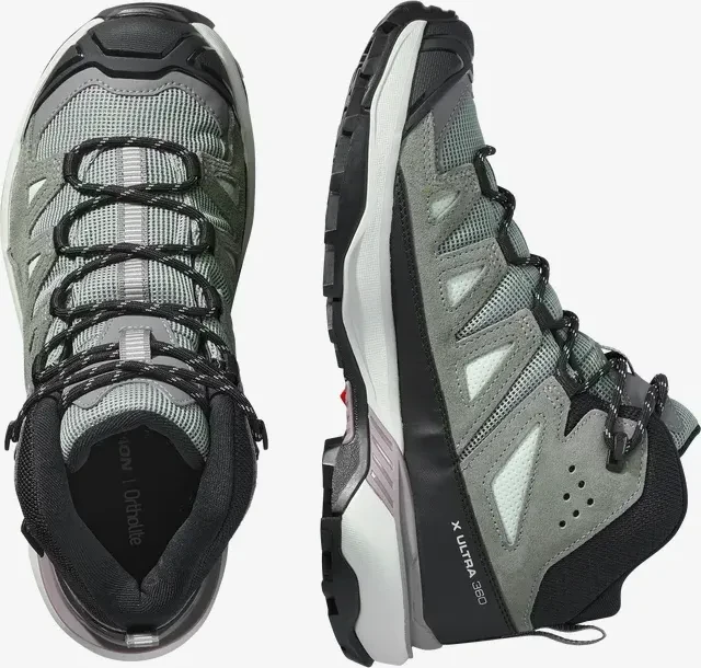 Salomon X Ultra 360 Leather Mid GTX green milieu/sedona sage/nirvana (Damen)