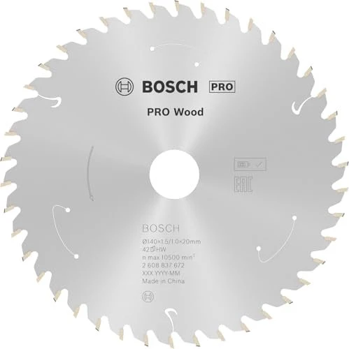 Bosch Professional Standard for Wood Kreissägeblatt 42Z, 140x1x20mm, 1 Stück