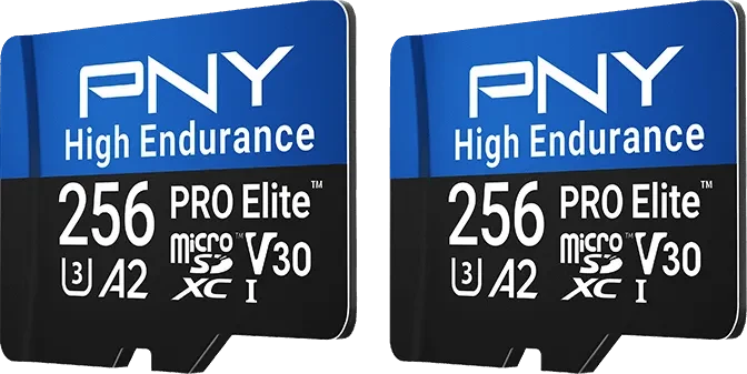 PNY Pro Elite High Endurance R100/W90 256GB Kit, UHS-I U3, A2, Class 10, 2er-Pack
