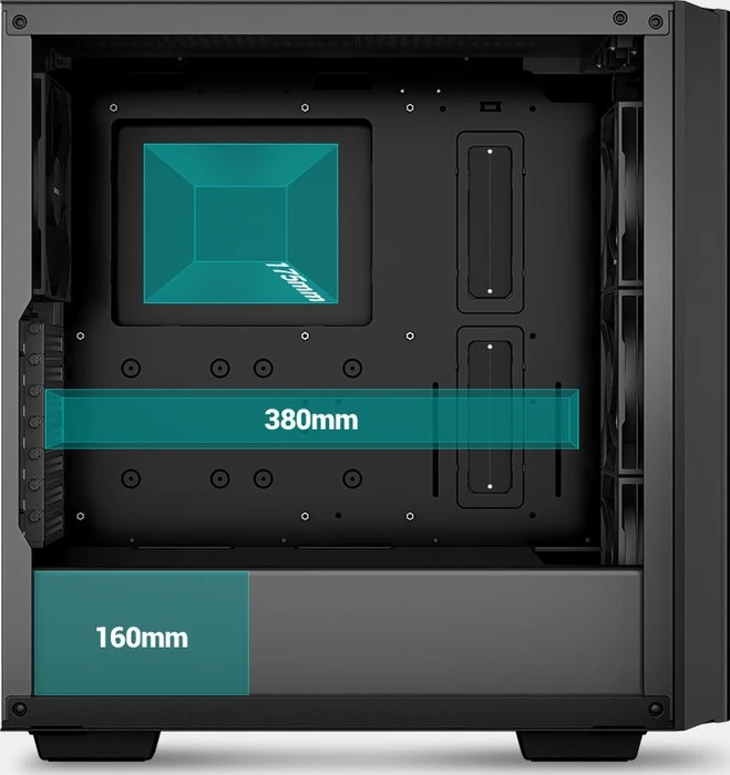 DeepCool CG540, schwarz, Glasfenster