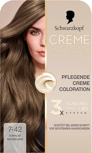 Schwarzkopf Creme Supreme Haarfarbe 7-42 nude blond, 60ml