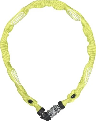 ABUS Schloss-Ketten-Kombi 1200/60 web Kettenschloss, Zahlenkombination lime