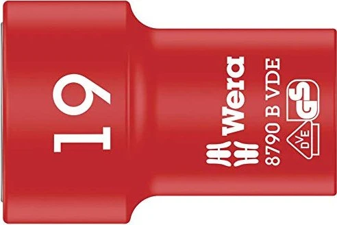 Wera 8790 B VDE Zyklop Außensechskant Steckschlüssel 3/8", 19x46mm