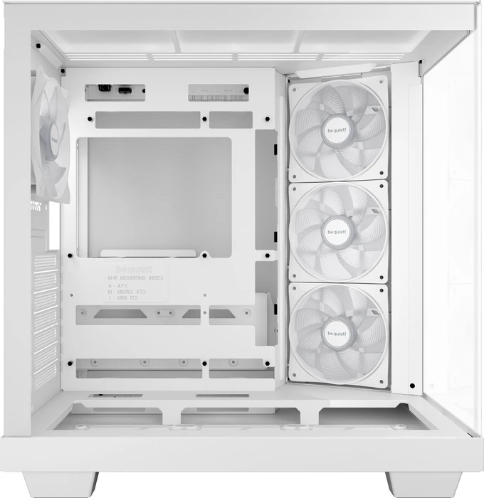 be quiet! Light Base 500 LX White, weiß, Glasfenster