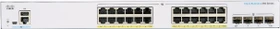 Cisco Business 350 Rackmount Gigabit Managed Switch, 24x RJ-45, 4x SFP, 370W PoE+ (CBS350-24FP-4G)