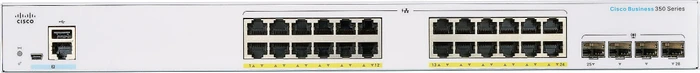 Cisco Business 350 Rackmount Gigabit Managed Switch, 24x RJ-45, 4x SFP, 370W PoE+