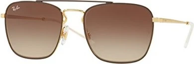 Ray-Ban RB3588 55mm poliert braun-gold/braun
