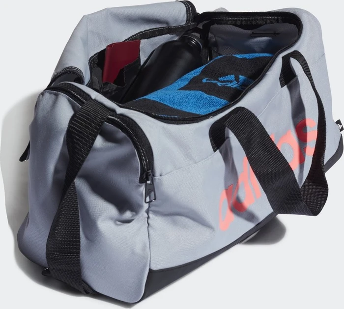 adidas Essentials Logo Duffelbag Extra Small Sporttasche halo silver/acid red/black
