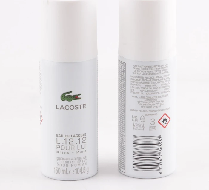 Lacoste Eau de Lacoste L.12.12 Blanc Deodorant Spray, 150ml