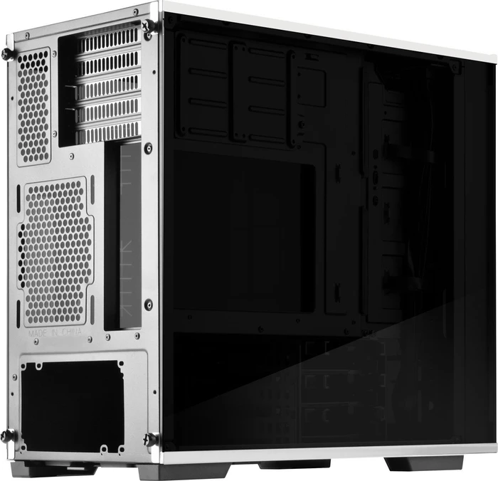 SilverStone Lucid LD01, schwarz/weiß, Glasfenster