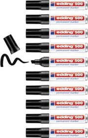 edding 500 Permanentmarker schwarz, 10er-Pack