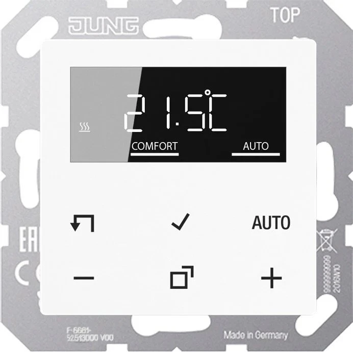 Jung LB-Management Raumthermostat Set Alpinweiß
