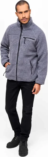 Brandit Teddyfleece Jacke anthracite/schwarz (Herren) (5021-5) – Bild 2 von 4