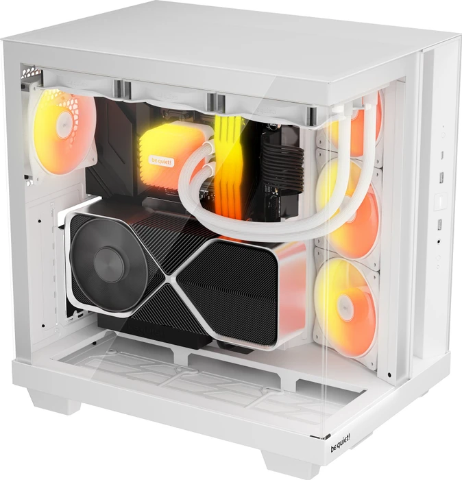be quiet! Light Base 500 LX White, weiß, Glasfenster
