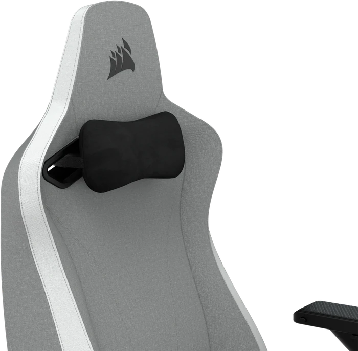 Corsair TC200 Soft Fabric Gamingstuhl, hellgrau/weiß