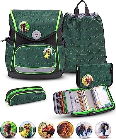 Belmil Premium Compact Plus Twist of Lime Schultaschen-Set, 5-tlg.