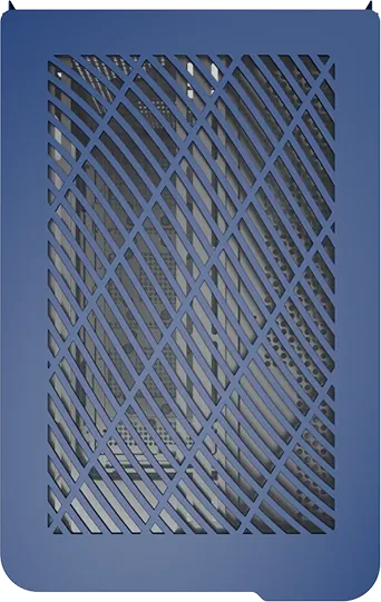 Montech King 95 Prussian Blue, blau, Glasfenster