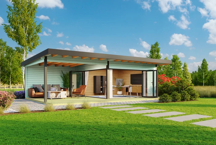 Lasita Maja Domeo 10 Gartenhaus gletschergrün