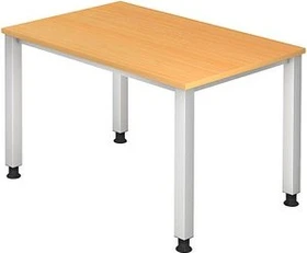 Hammerbacher Ergonomic Plus Q-Serie VQS12/6 Schreibtisch 120x80cm Buche/silber