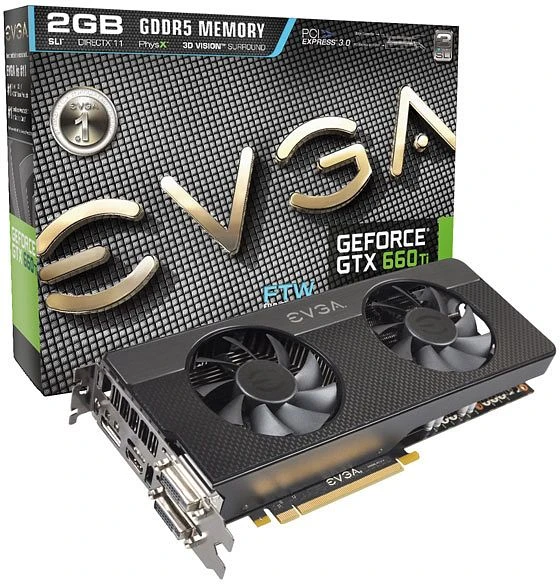 EVGA GeForce GTX 660 Ti FTW Signature 2, 2GB GDDR5, 2x DVI, HDMI, DP