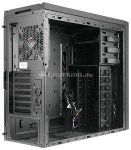 BitFenix Shinobi USB 3.0 schwarz/grün, Acrylfenster