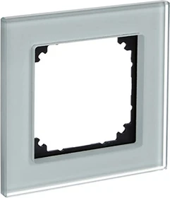 Merten M-PLAN Echtglasrahmen 1fach, diamantsilber