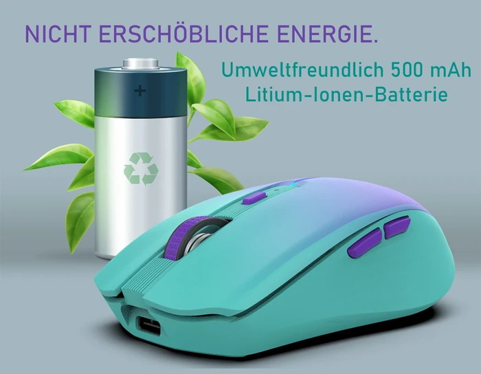 Inca IWM-511RM Wireless Mouse blau/violett, USB/Bluetooth