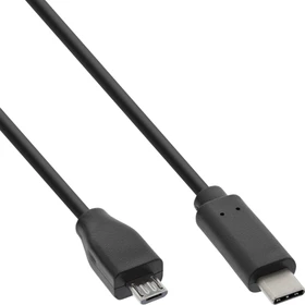 InLine USB 2.0 Kabel, USB 2.0 Micro-B/USB-C 2.0, 0.5m