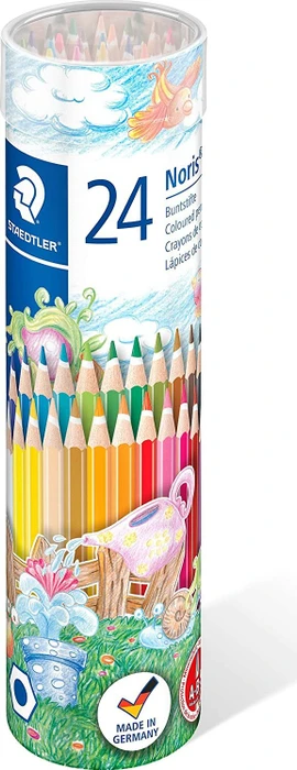Staedtler Noris 144 Buntstift sortiert, Rundbox, 24er-Set