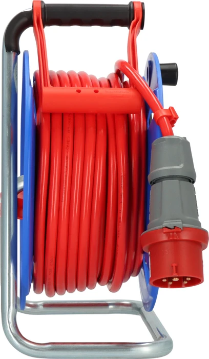 Brennenstuhl Garant CEE 1 Kabeltrommel, CEE 400V/16A auf 2x Schuko + 1x CEE 400V/16A, 25m, IP44, AT-N07V3V3-F 5G1,5