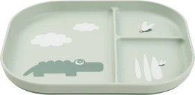 Done by Deer Foodie Compartment Kinderteller croco green