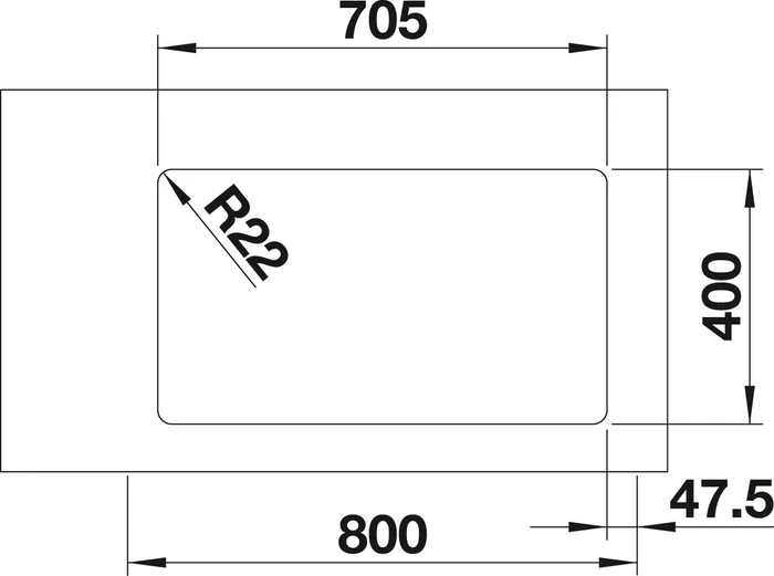 Blanco Andano 340/340-U InFino Unterbau Doppelspüle edelstahl