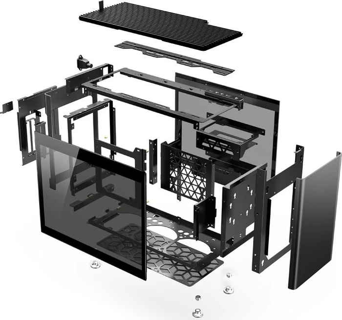 Jonsbo Jonsplus i100 Pro, schwarz, Glasfenster, Mini-ITX