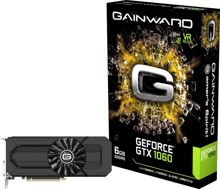 Gainward GeForce GTX 1060 Single Fan, 6GB GDDR5, DVI, HDMI, 3x DP