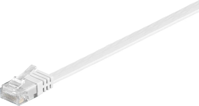 goobay Flach-Patchkabel, Cat6, U/UTP, RJ-45/RJ-45, 1.5m, weiß