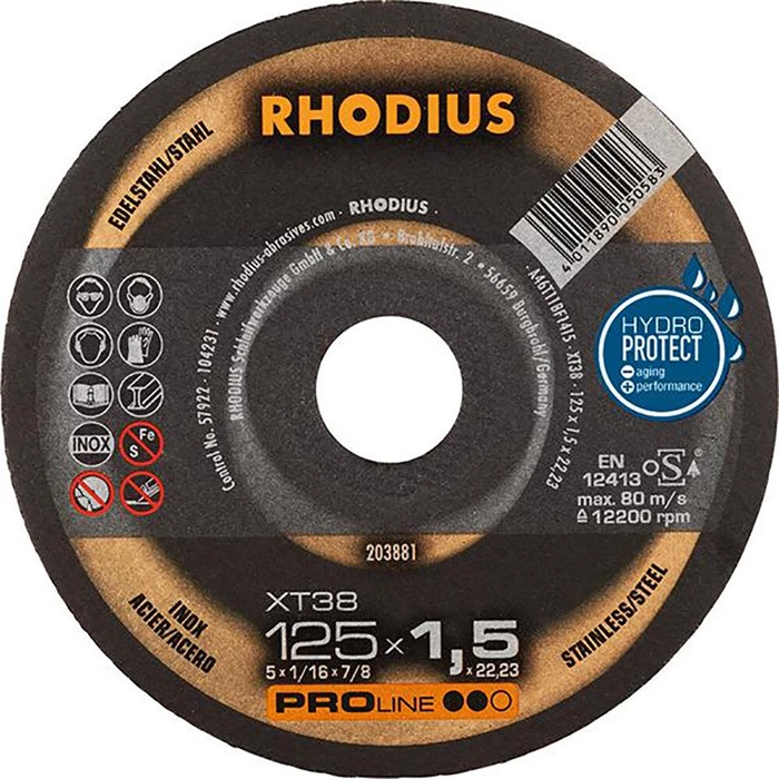 Rhodius ProLine XT 38 Trennscheibe, 125x1.5x22.23mm, 50 Stück
